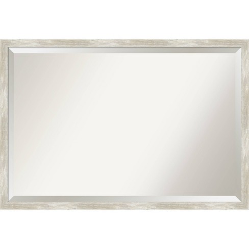  Crackled Narrow Framed Bathroom Vanity Wall Mirror Metallic - Amanti Art - image 1 of 4