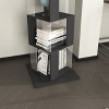 VYNXARIA Simple Black 6 - Tier Rotating Bookcase with Acrylic Plate for Living Room Decoration - 4 of 4