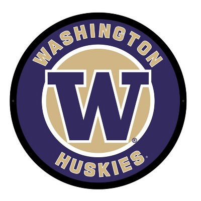 Evergreen Ultra-Thin Edgelight LED Wall Decor, Round, University of Washington- 23 x 23 Inches Made In USA