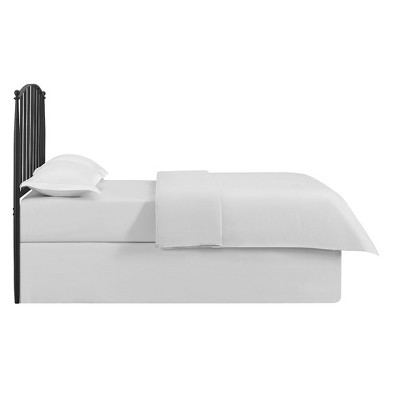 Whitney Black Metal Full-Queen Upholstered Headboard