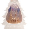 LED Winter Church Pine Tree Snow Globe 12"H - 2 of 2