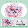 Unique Bargains Alloy Satin Fabric Big Rose Flower Dainty Brooches & Pins 1 Pc - 2 of 4