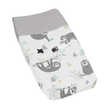 Sweet Jojo Designs Boy or Girl Gender Neutral Unisex Changing Pad Cover Sloth Blue Grey and Green