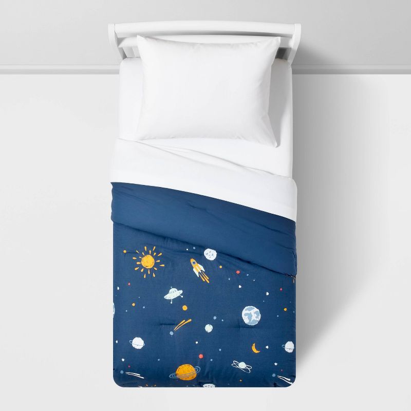 Toddler Space Kids&#39; Comforter Navy - Pillowfort&#8482;, 3 of 7