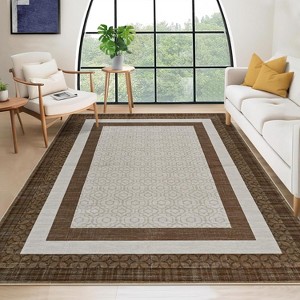 Fulvari Washable Modern Area Rugs for Living Room Abstract Soft Non-Slip Low-Pile Rug for Bedroom Dining Room Entryway - 1 of 4