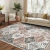 Area Rug, Rugs for Living Room, Washable Rug, Vintage Rugs for Entryway, Traditional Floor Cover, Thin Carpet, Kitchen Distressed Non Slip Mat - 2 of 4