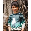 Deux par Deux Boy Long Sleeve Organic Cotton Gradient Jersey Tee Dark Teal - 2 of 4