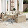 vidaXL Garden Sofa Set Beige Poly Rattan Large Modular Garden Sofa Set - 2 of 4