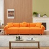 NicBex Couches for Living Room 112"Inch Modern Teddy Upholstered 3 Seater Sofa Couch with Sturdy Hardware Foot Support and 3 Throw Pillows - 4 of 4
