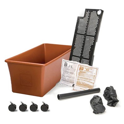 EarthBox 80155 Organic Self Watering UV Protected Garden Kit Planter Box with Aeration Screen, Fertilizer, and More, Terracotta