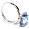 Pompeii3 2ct Oval Blue Topaz and Diamond Halo Ring 10K White Gold - 3 of 4