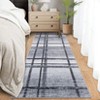 2x6FT Washable Rug, Modern Non-Slip Geometric for Hallway, Kitchen, Low Pile Non-Shed Floor Carpet for Laundry & Bathroom, Foldable  Mat Light-Gray - 3 of 4