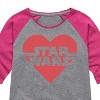 Girls' - Star Wars - Valentine Heart Logo Shirt Tail Raglan Graphic T-shirt - 2 of 4