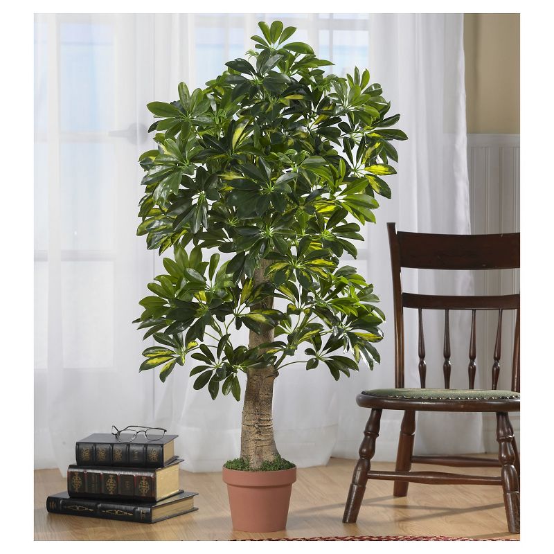 Nearly Natural Schefflera Silk Tree (Real Touch) (4&#34;), 3 of 5