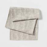 14" x 108" Jacquard Luxe Cotton/Polyester Table Runner Gray - Threshold™