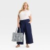 Women's High-Rise Wide Leg Cropped Drawstring Pants - Ava & Viv™ - 3 of 3
