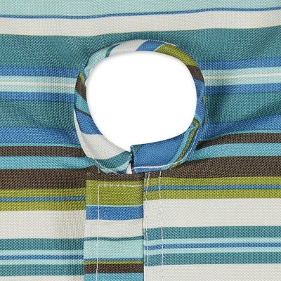 Beachy Stripe Print Polyester Tablecloth with Zipper 60x84