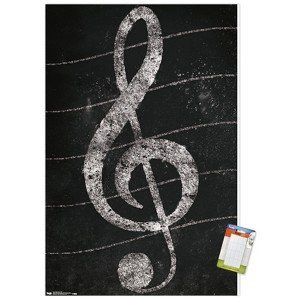 Trends International Treble Clef - Chalk Unframed Wall Poster Prints - 1 of 4