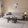 Vynxaria Tempered Black Glass Coffee Table, 2-Layers Tea Table - 3 of 4