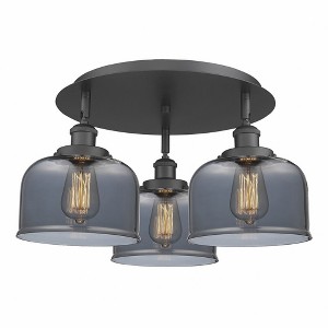 Bell - 3 Light Flush Mount In Art Deco Style-9.25 Inches Tall and 19.75 Inches Wide - 1 of 1