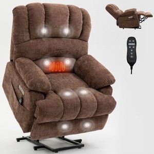 NicBex Chenille Power Lift Recliner Chair for Elderly,Massage Chairs with Vibration Massage and Lumbar Heating,Reclining Chairs for Living Room - 1 of 4