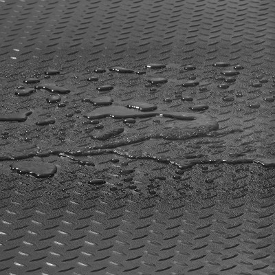 Yukimo 6.48" Garage Floor Mats 2 Rolls, 2.5mm Thickness Black PVC Garage Flooring, Multi-Surface Protection for Under Car, Gym, and Warehouse