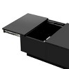 GlasFlength Coffee Tables Rectangle Coffee Table Center Table Wood Coffee Table Small Table Storage for Living Room, Black, 39.3"*21.6"*12.2" - 4 of 4