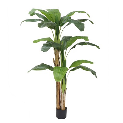 Artificial Banana Tree 6FT, Tall Fake Plants for Indoor Outdoor Decor, Large Faux Tree with Pot for Home Office Living Room Decor