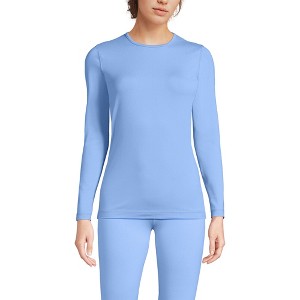 Lands' End Women's Baselayer Cozy Thermaskin Crewneck Top - 1 of 3