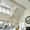 PAKOKULA Modern 36-Light Gold 3-Tier Wagon Wheel Farmhouse Industrial Chandelier Rustic Candlestick Pendant Light - 4 of 4