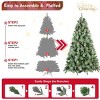 Artificial Green Christmas Tree with PVC/Hard Needle Mixed Branch Tips, warm white led, Pine cone,Hinged Premium & Foldable Base - 2 of 4