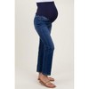Pinkblush Navy Blue Dark Wash Slim Straight Maternity Jeans - 4 of 4