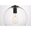 Elegant Lighting Placido Collection Pendant D9.8 H9.8 Lt:1 Black and Clear Finish - 4 of 4