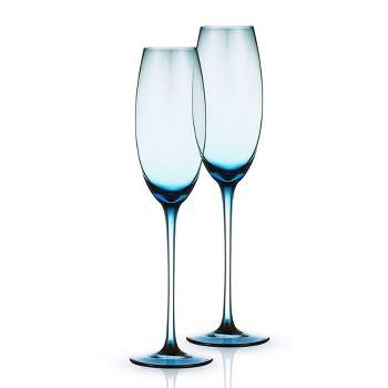 Joyjolt Elle Fluted Cylinder White Wine Glass - 11.5 Oz Long Stem Wine  Glasses - Set Of 2 : Target
