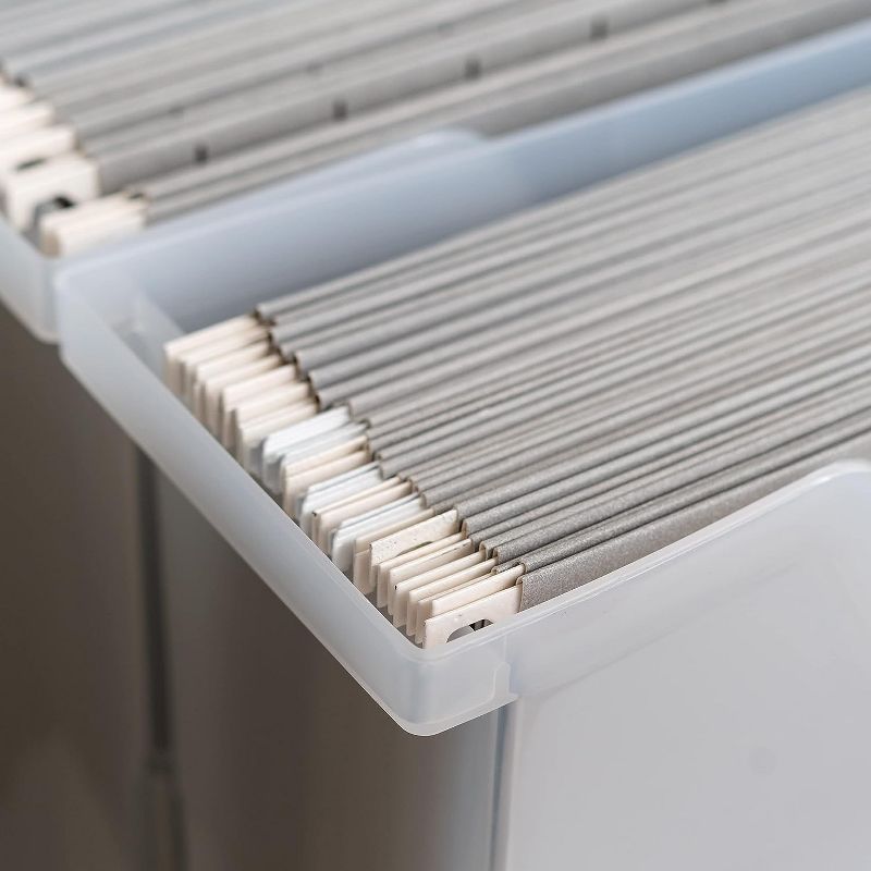 IRIS USA Hanging Plastic Desktop File Box Folders, Letter Size, 4 of 7