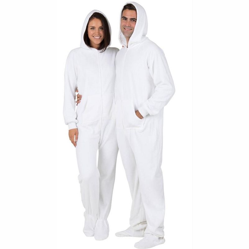 Footed Pajamas - In The Clouds Adult Hoodie Chenille Onesie, 1 of 5
