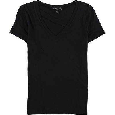 I.N.C International Concepts Womens Solid Basic T-Shirt, Black, Medium