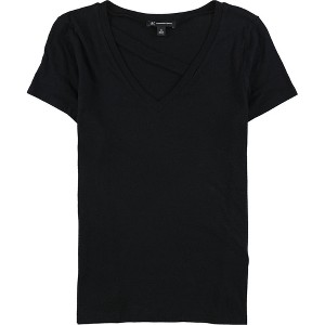 I.N.C International Concepts Womens Solid Basic T-Shirt, Black, Medium - 1 of 1