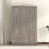 NicBex 68.20"H Armoire Wardrobe Closet Storage Cabinet with 3 Doors & Shelves & 2 Drawers for Bedroom - 2 of 4