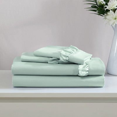Swift Home | Ultra-Soft Elegant Ruffled Hem 4-Piece Sheet Set