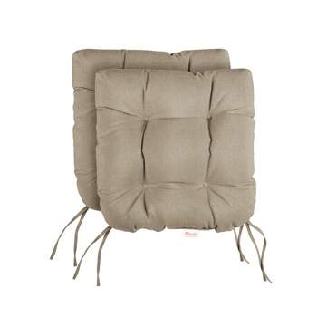 2pc 16" x 16" x 3" U-Shaped Outdoor Tufted Chair Cushions - Sorra Home