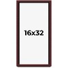 PosterPalooza | Panoramic Shadow Box 1.5" Depth Brown Picture Frame - UV Acrylic, Backing, Hanging Hardware - 2 of 4
