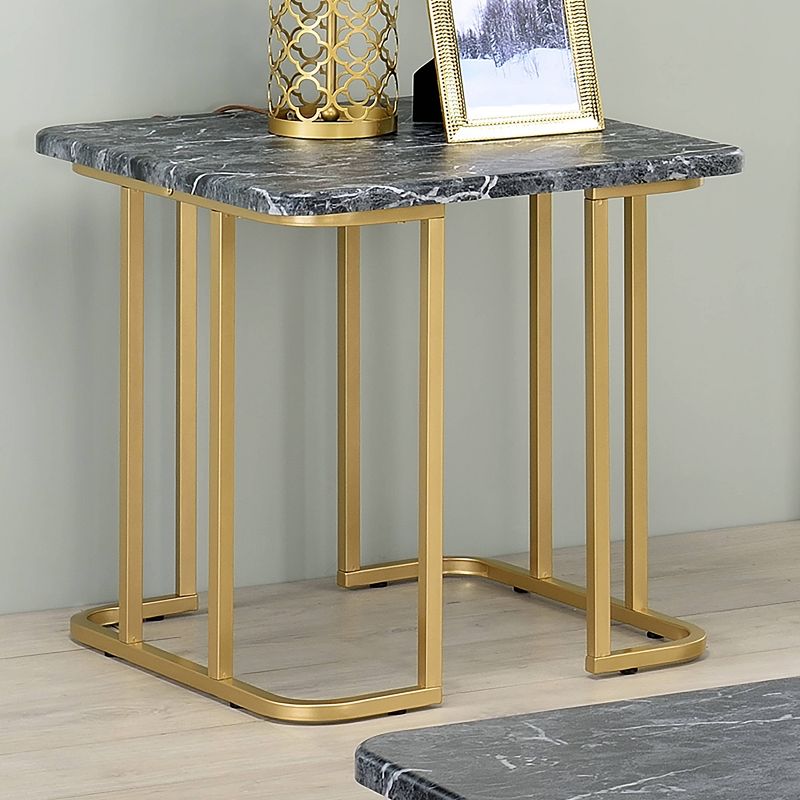 Trillick Faux Marble Top End Table - miBasics, 3 of 8