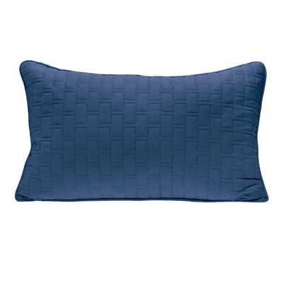 Melange Viscose from Bamboo Quilted Decorative Throw Pillow Indigo - BedVoyage