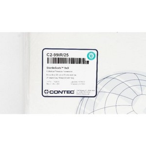 Contec SterileSorb Wipes 9" x 9" 25 Ct, CASE OF 60 - 1 of 3
