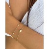 Opal & Crystal Dainty Bracelet Set with Extender Add On - Ettika Gold - 2 of 2