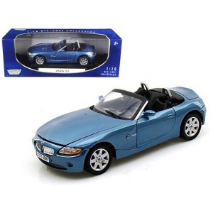 BMW Z4 Convertible Blue 1/18 Diecast Model Car by Motormax - 1 of 3