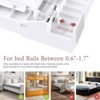 YIGII SOLEJAZZ Bedside Shelf for Bed, Top Bunk Bed Shelf Foldable Clip On Nightstand College Essential Table Tray Organizer, Plus with Drawer, Grey - 2 of 4