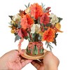 Paper Love 3D Boho Pop Up Flower Bouquet Card, with Detachable Forever Flowers Keepsake, For Fall, Holidays, All Occasions | Oversized 10" x 7" Cover - 3 of 4
