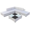 vidaXL Lounge Set White and Black - 3 of 4